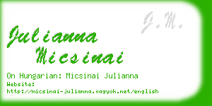 julianna micsinai business card